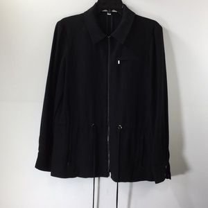 Zelda Black Long sleeve blazer with Front Pockets